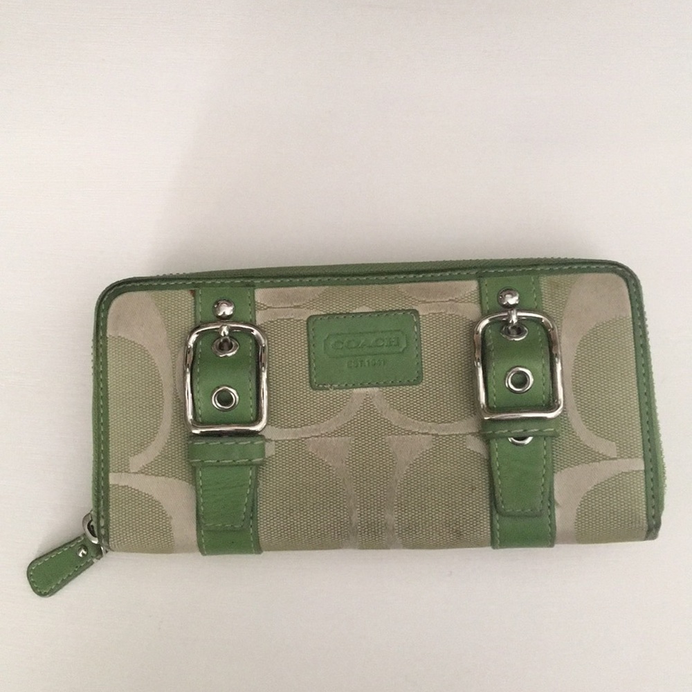 Green coach wallet